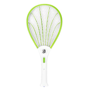 Rechargeable LED Electric Fly Swatter Metal Mesh Surface Indoors Outdoors Insect Mosquito Bug Killer  US PLUG VERSION